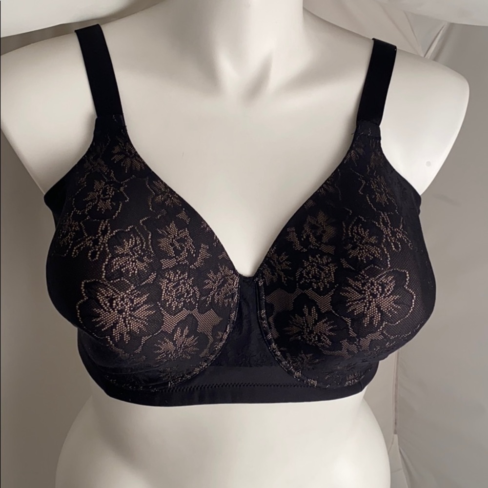 Vanity Fair Beauty Back Smoother black full coverage bra 42DD